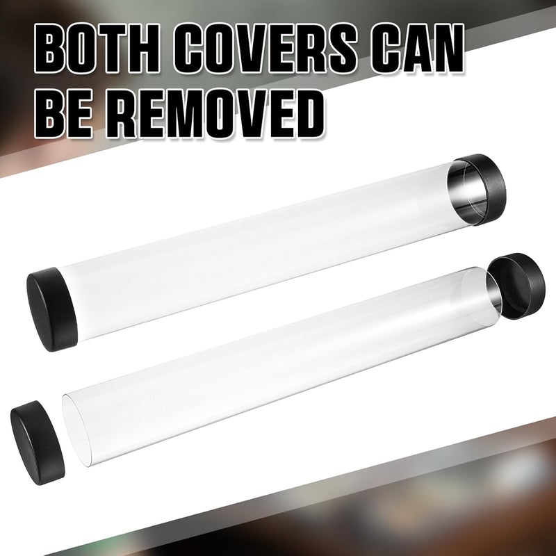 Barydat 4 Pcs Playmat Tube Round Compatible with MTG Play Mat Holders 16.14 Inch Playmat Case TCG Clear Artwork Tube for Card Game Storage Toy Card Play Mat Tubes for Gaming, Easy in and Out Design - Image 3